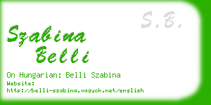 szabina belli business card